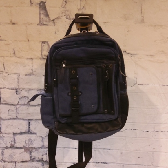 backpack Other - Stylish Black and Blue Cross Shoulder Bag Pack